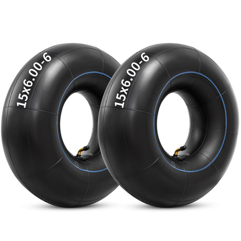 YeYouC heavy-duty inner tube with TR87 valve for reliable inflation in 15x6-00-6 tires.