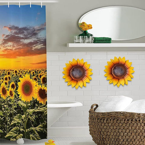 YEAHOME sunflower wall art ready-to-hang back hook for easy installation in any room.
