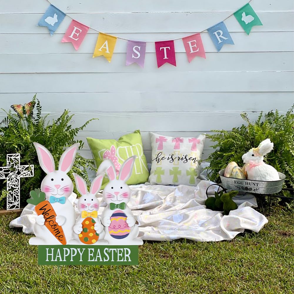 YEAHOME 3D layered signs add depth to Easter décor.