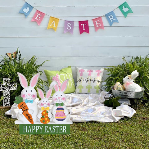 YEAHOME 3D layered signs add depth to Easter décor.