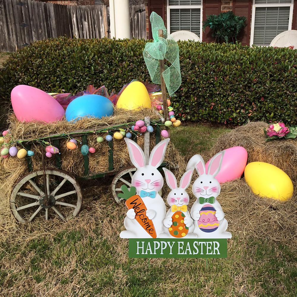 YEAHOME cottage-style Easter stakes create inviting yards.