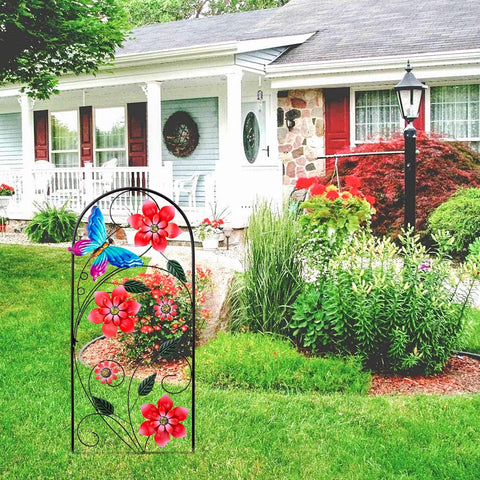 YEAHOME 33-inch garden stake with flowers adds color and seasonal vibe