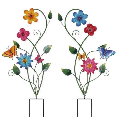 YEAHOME butterfly garden stake adds vibrant color to your outdoor space