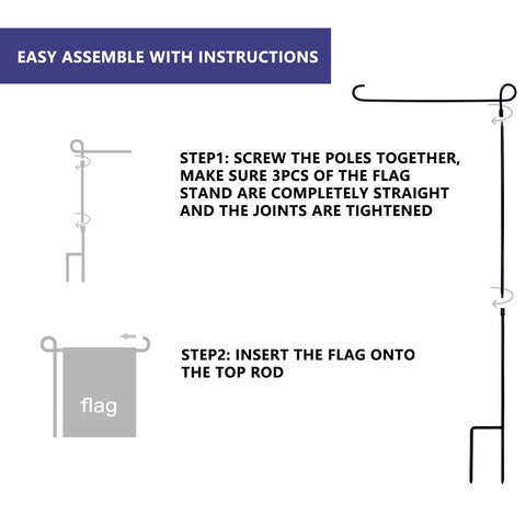 YEAHOME flag stand showcases Christmas flags with stable, weather-ready support.