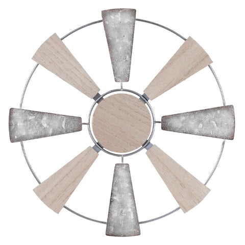 YEAHOME windmill wall decor front view adds rustic charm to living spaces