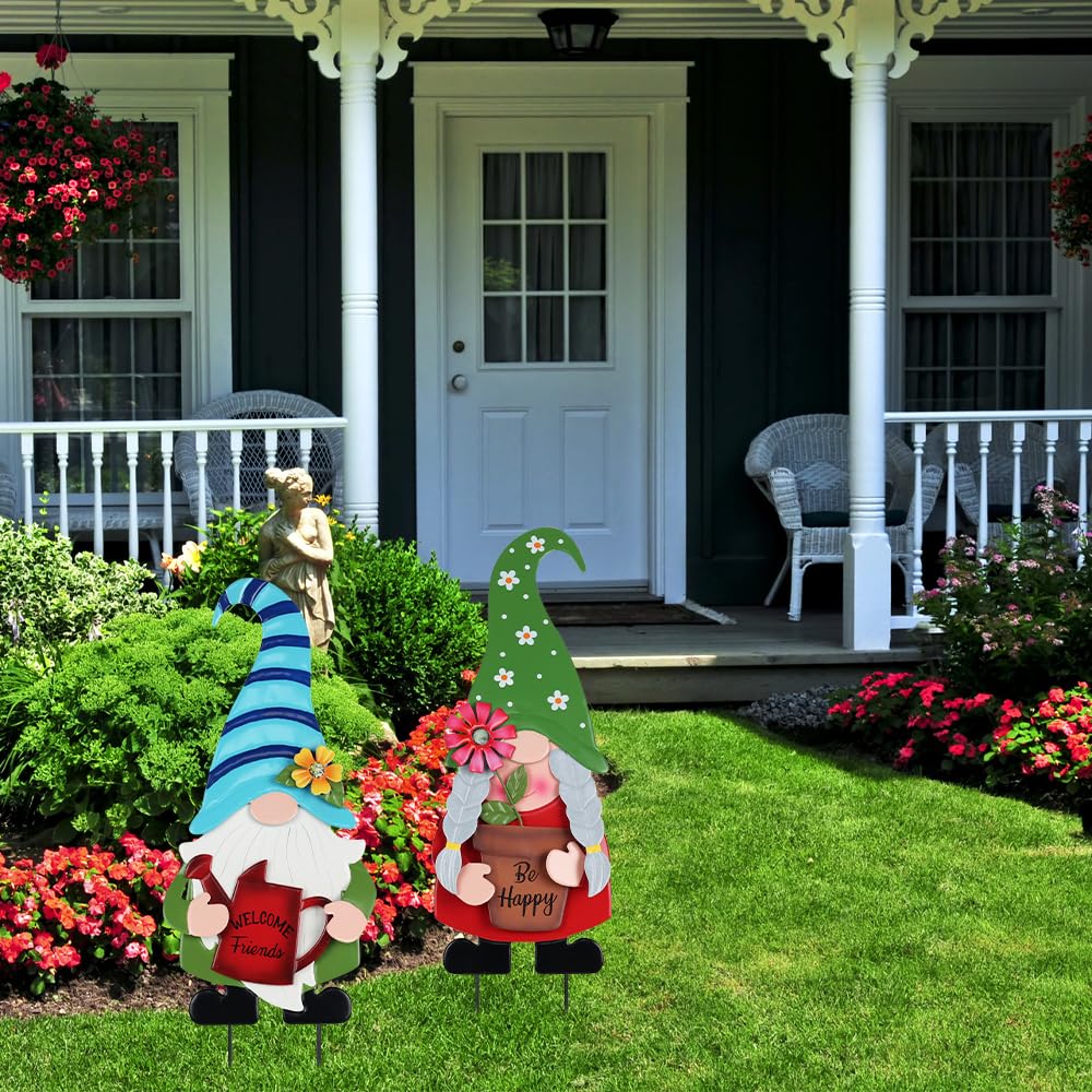 YEAHOME front yard gnomes stand sturdily to decorate walkways and entries