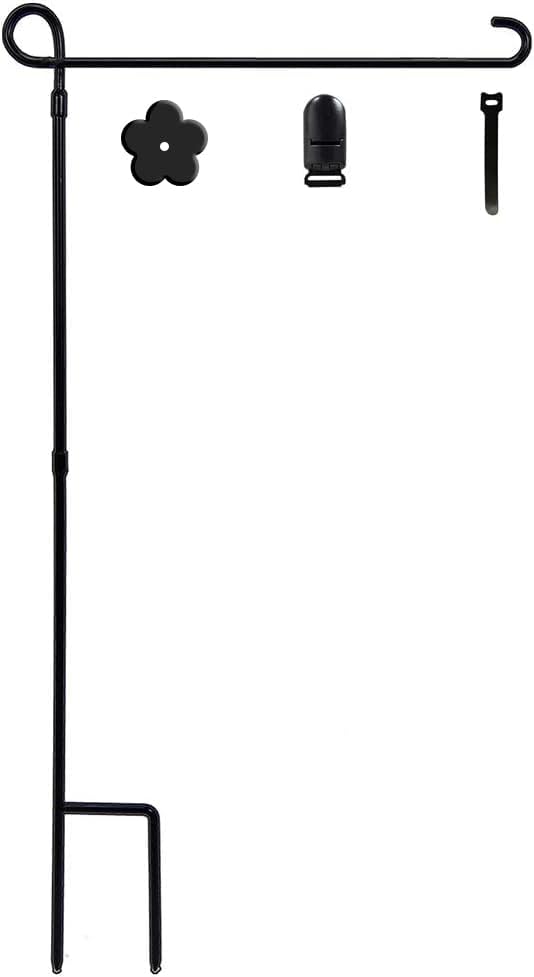 YEAHOME garden flag stand base provides stable grounding on grass