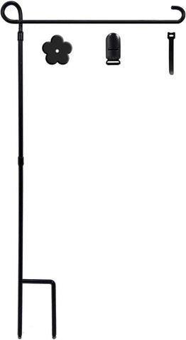 YEAHOME garden flag stand base provides stable grounding on grass