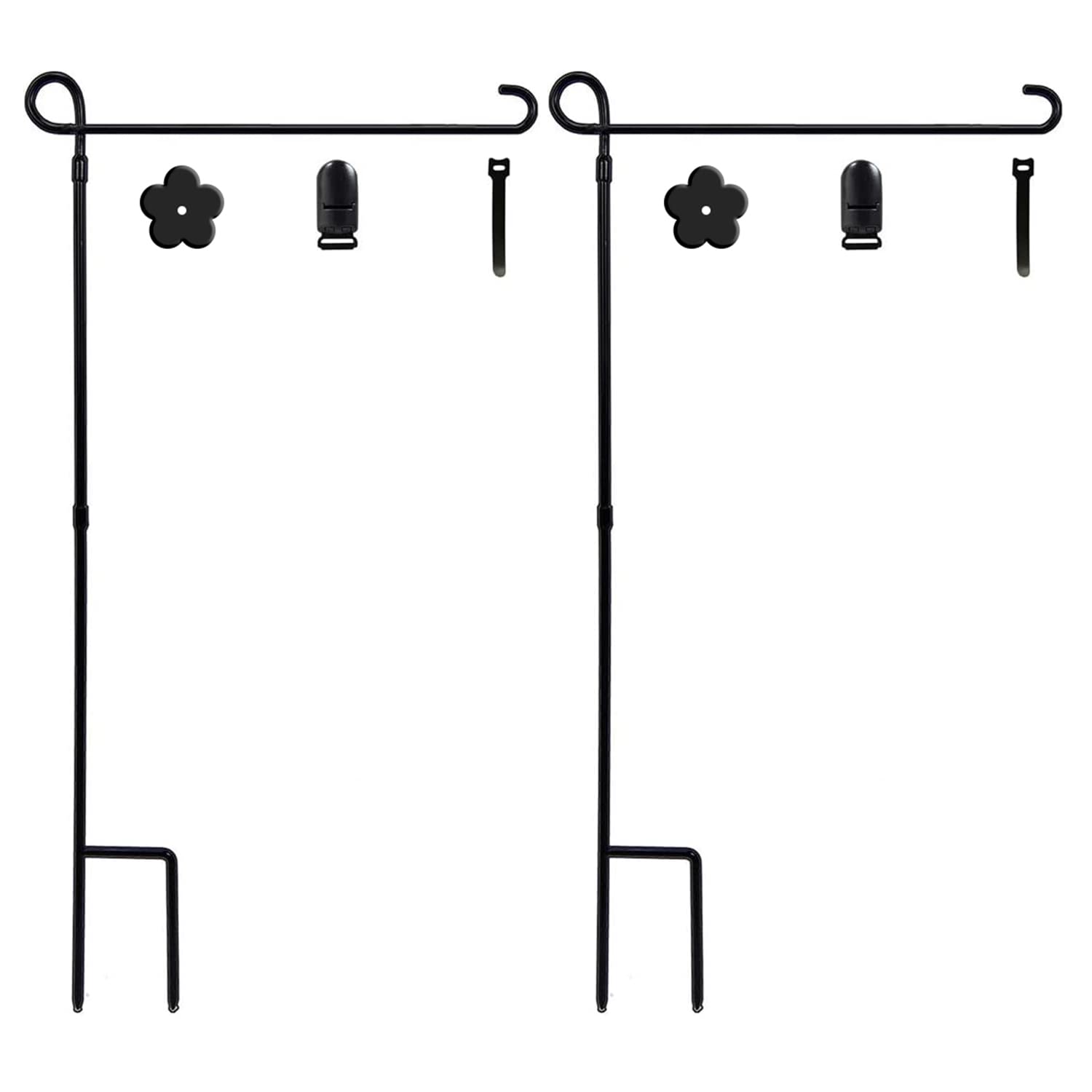YEAHOME garden flag holder stand with a sturdy base for windy days.