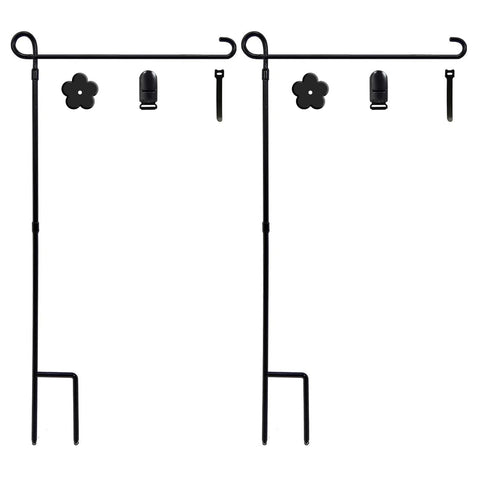 YEAHOME garden flag holder stand with a sturdy base for windy days.