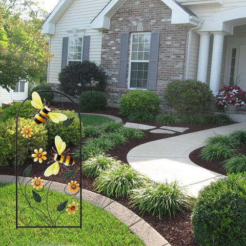 YEAHOME garden stake stands 32.7 inches tall for a strong garden focal point.