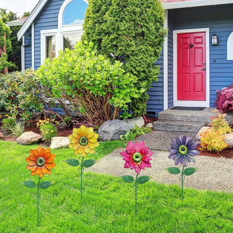 YEAHOME flower garden stake with movement brightens pathways and patios.
