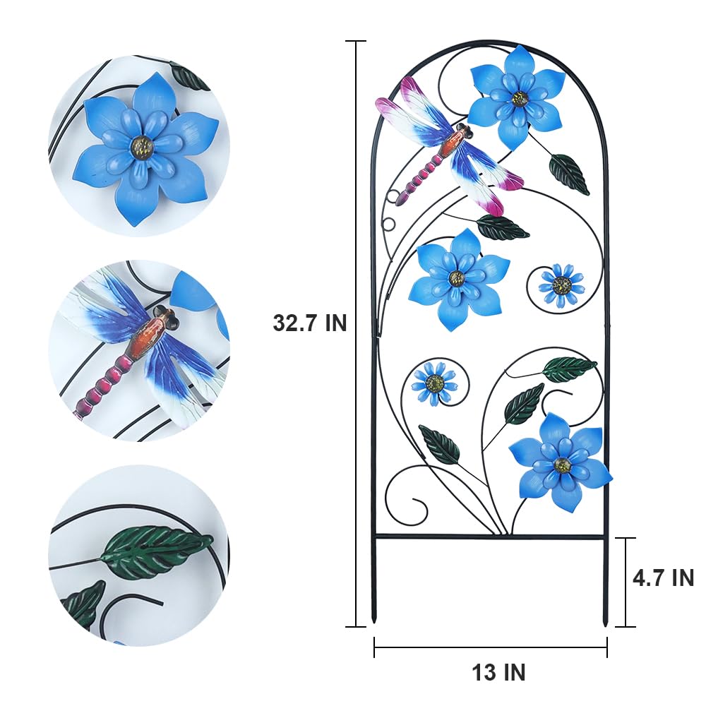YEAHOME garden stake heavy-duty anti-rust metal withstands outdoor conditions