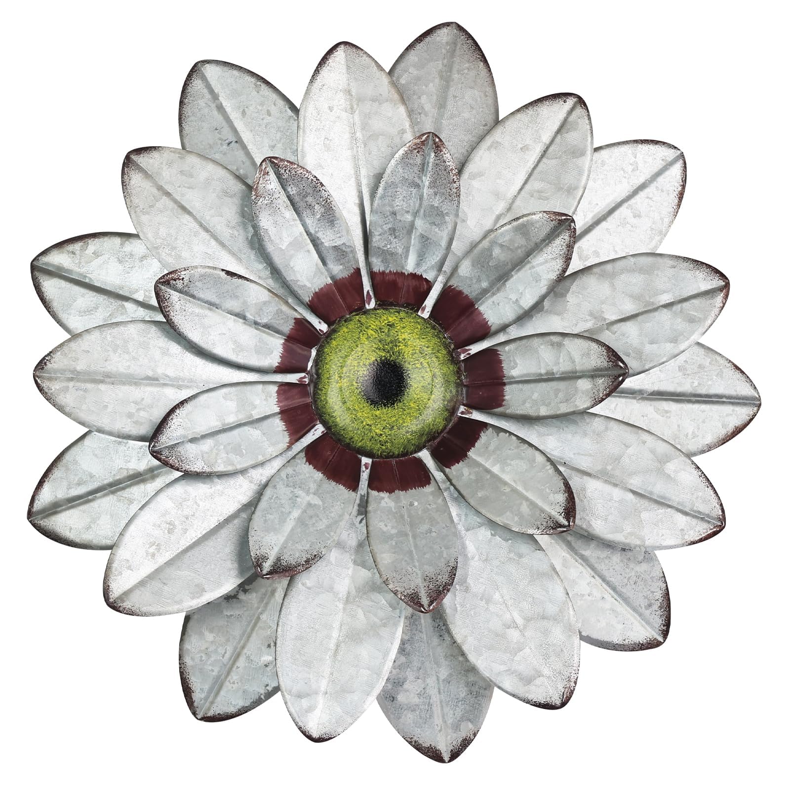 YEAHOME metal flower wall decor features a blooming 11-inch centerpiece for cozy bedrooms.