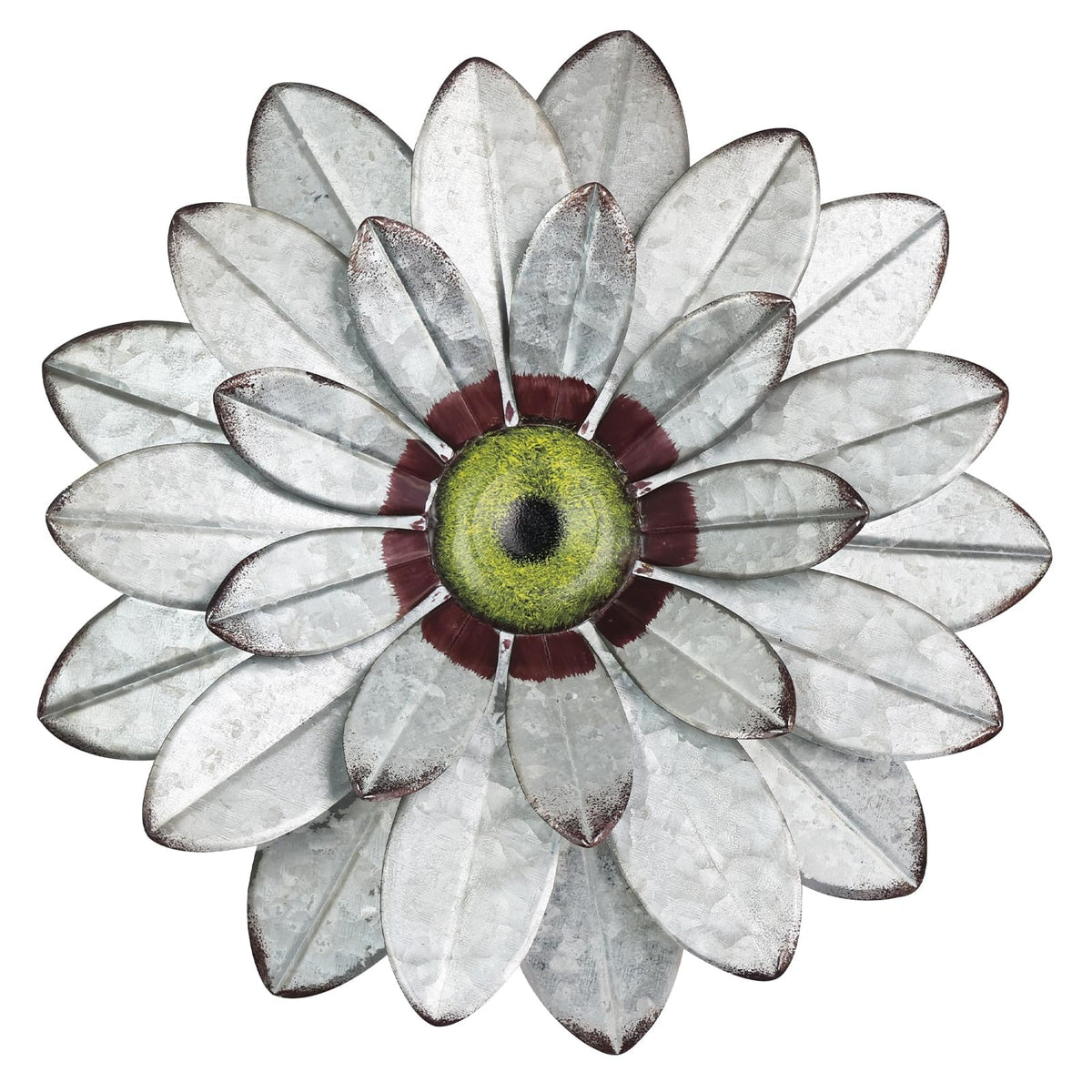 YEAHOME metal flower wall decor features a blooming 11-inch centerpiece for cozy bedrooms.