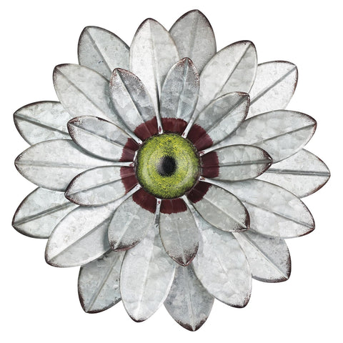 YEAHOME metal flower wall decor features a blooming 11-inch centerpiece for cozy bedrooms.