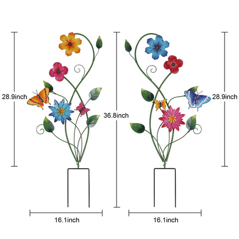 YEAHOME metal wall art featuring butterflies and flowers for indoor decor