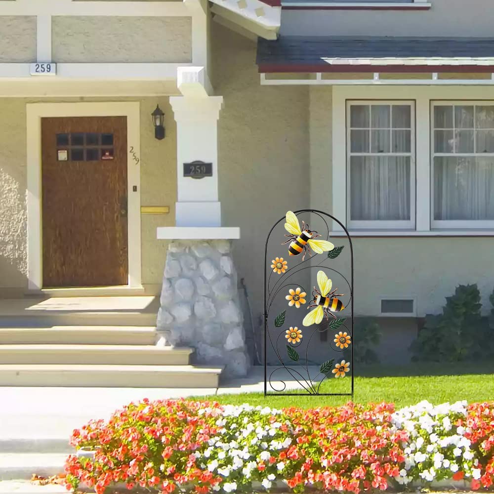 YEAHOME outdoor yard decor placed among plants creates inviting scenery.