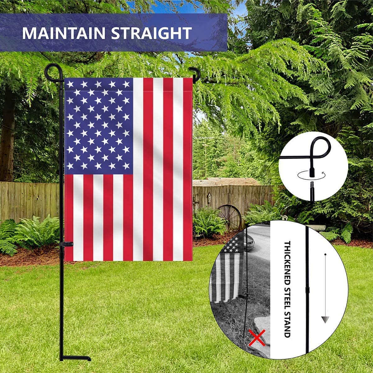 YEAHOME sturdy ground feet provide stability with 10 cm pointed bases