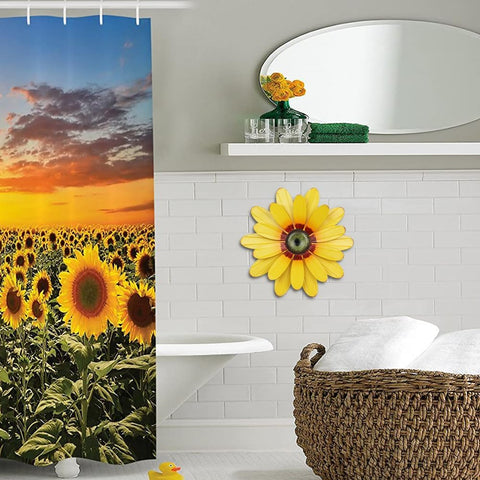 YEAHOME sunflower with brownish-red accents enhances wall decor
