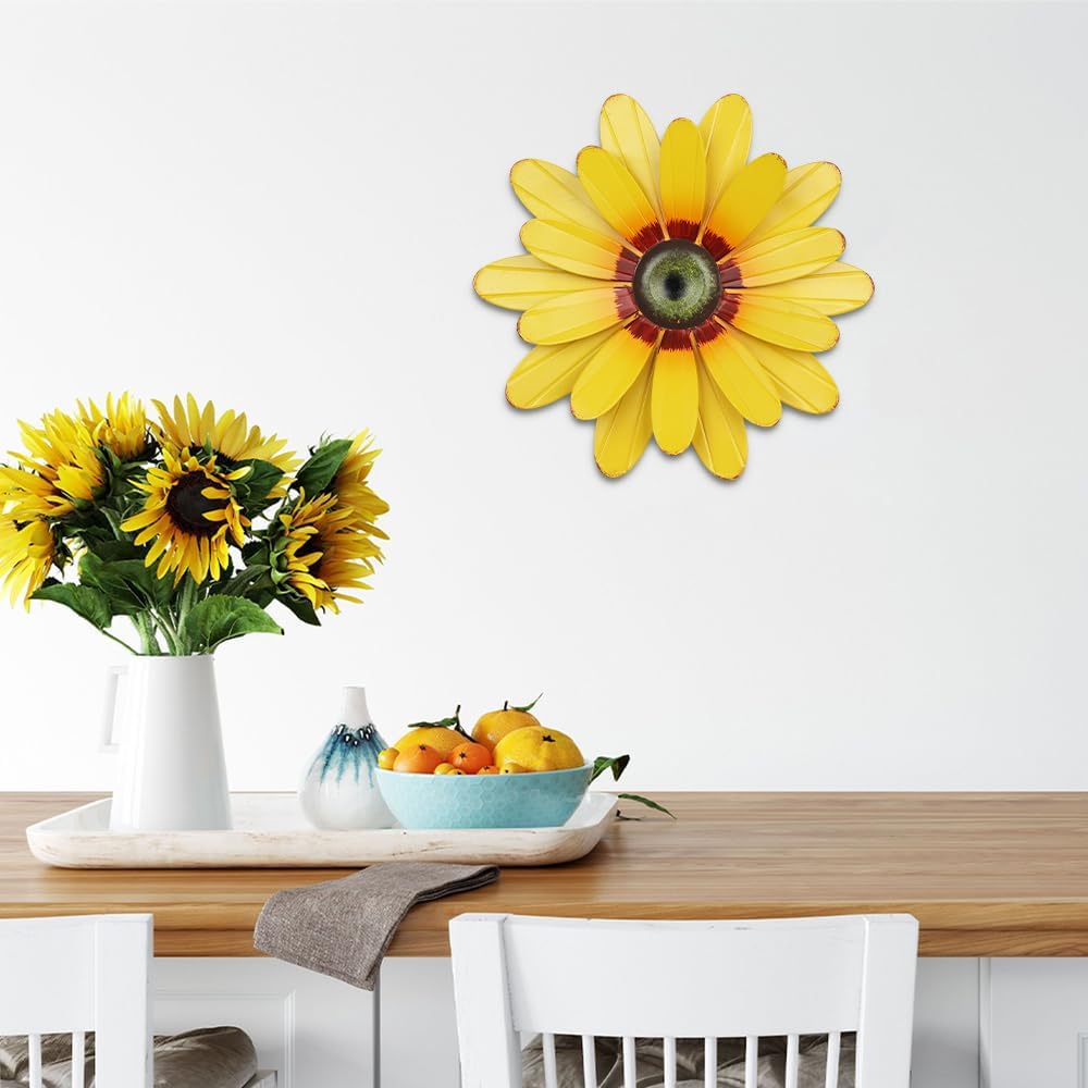 YEAHOME sunflower kitchen and bathroom decor adds cheerful focal point