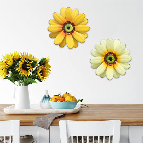 YEAHOME sunflower decor features brownish-red accents adding warm focal point.