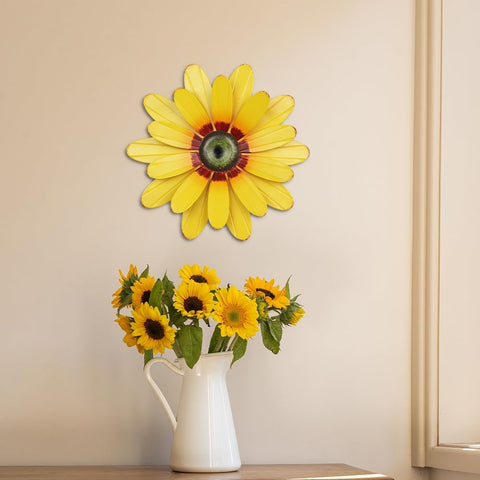 YEAHOME sunflower wall hanging for porch or backyard display