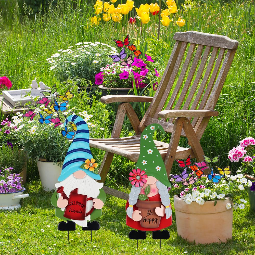 YEAHOME two-gnome set complements flowers and lawn decor for cohesive look