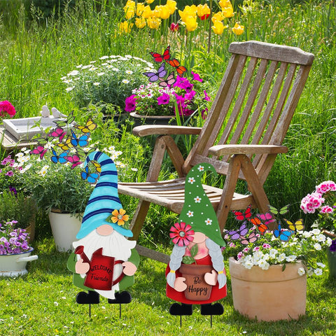 YEAHOME two-gnome set complements flowers and lawn decor for cohesive look