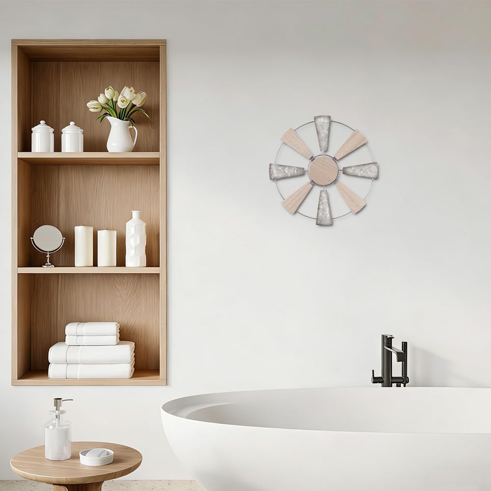YEAHOME windmill wall decor in bedrooms adds soft rustic charm