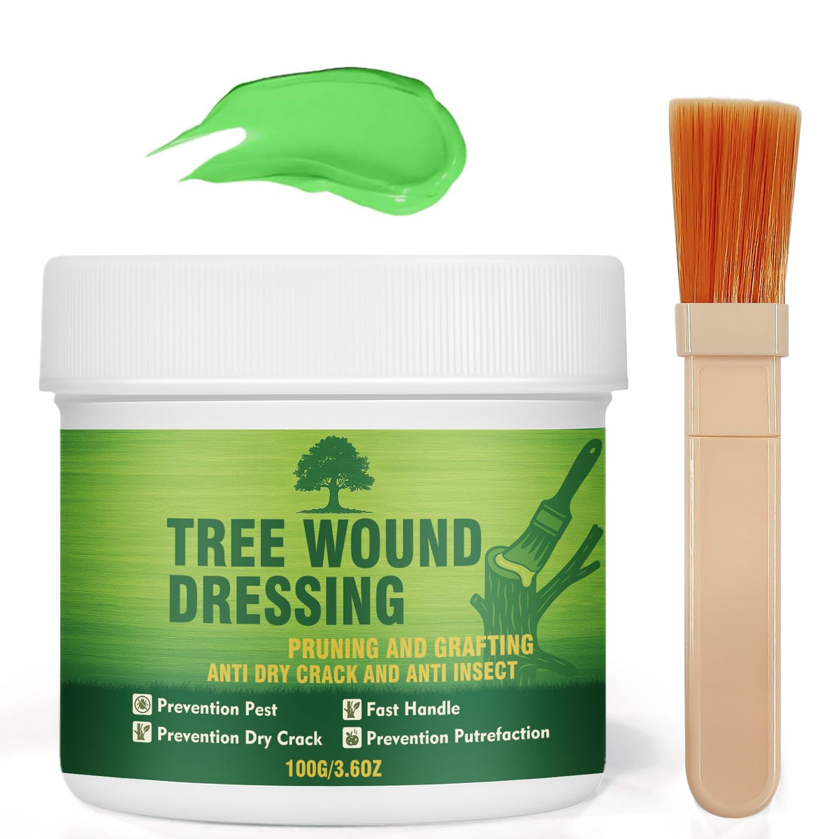 Yeardera Tree Wound Sealer bottle close-up showing breathable wound protection