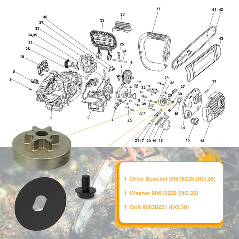 YUEARN drive sprocket for DeWalt DCCS620P1 enables reliable performance and smooth operation