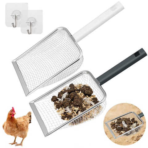 Yearock 2-pack chicken poop scooper for quick coop cleanup