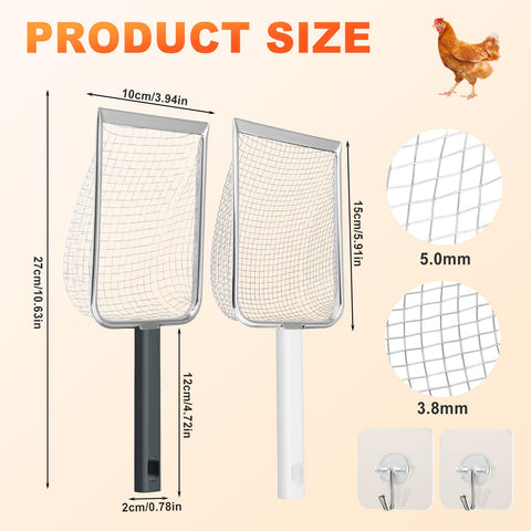 Yearock coop scoop with ergonomic handle for comfortable cleaning sessions