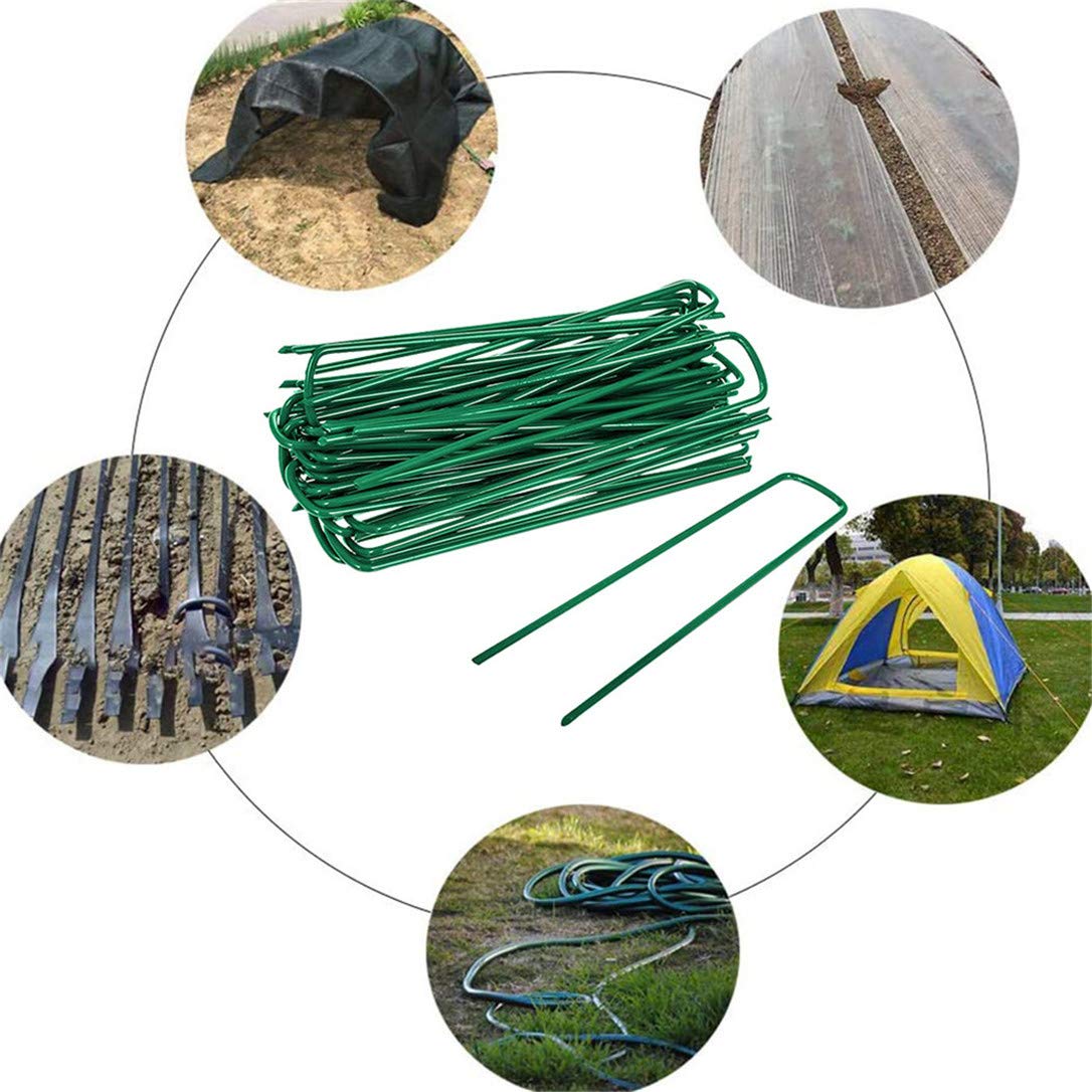 Yeasing garden pegs 6-inch U-shaped stakes suitable for holiday decorations and outdoor installations.