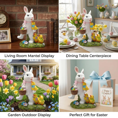 YECRUX indoor shelf accent with charming Easter animal figurine