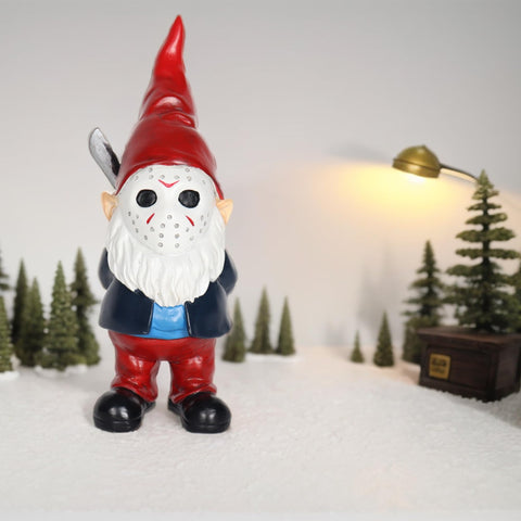 YECRUX Weather-resistant resin gnome designed for outdoor durability.