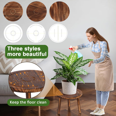 Yedcxup pine wood plant rack with rounded edges safe for kids