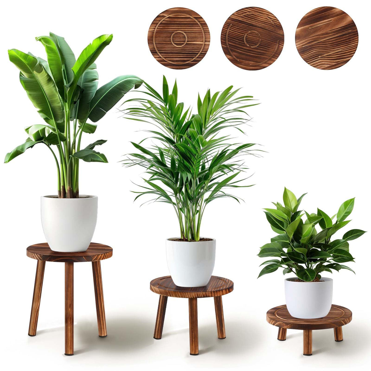 Yedcxup 3pc corner plant stand set for stylish balcony decor