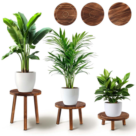 Yedcxup 3pc corner plant stand set for stylish balcony decor