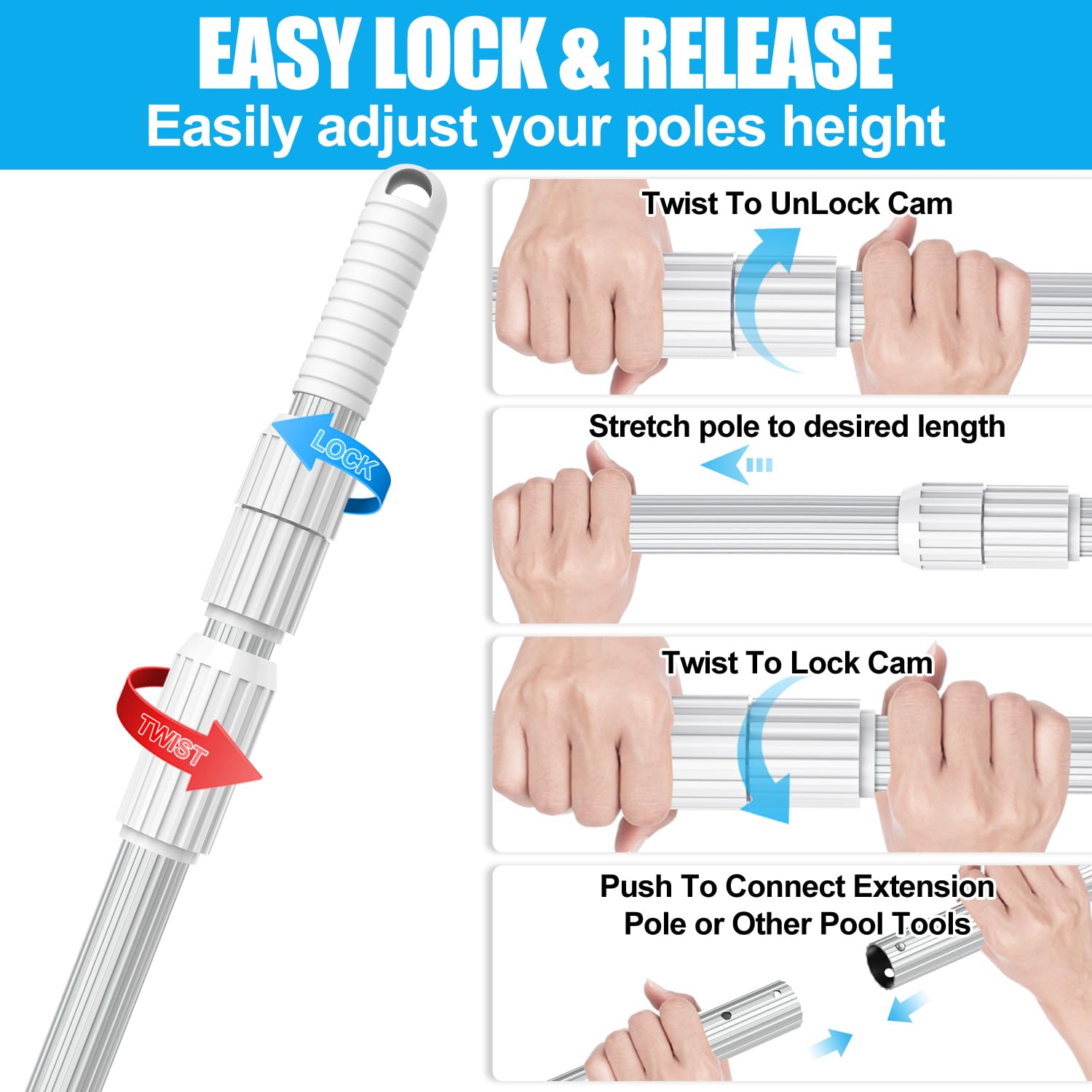 YEECHUN lightweight design reduces arm fatigue during cleaning