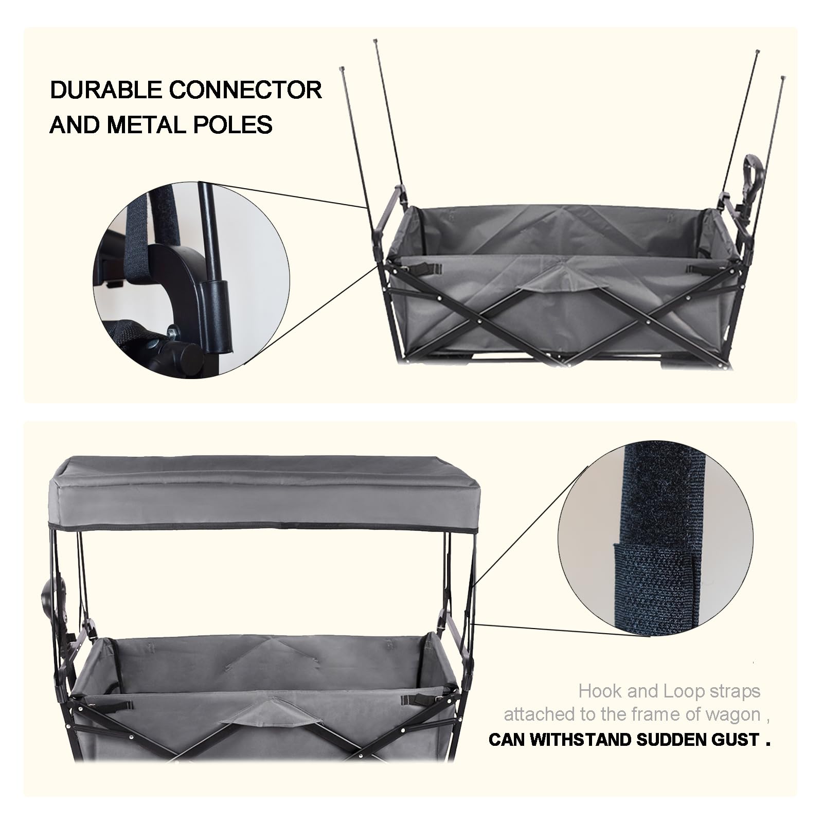 Removable canopy for easy storage and travel