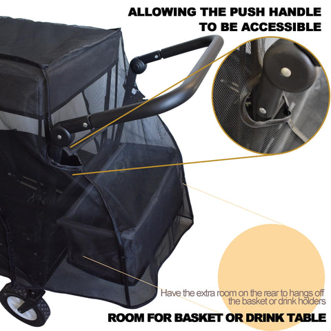 YEEDOIDO wagon net installs easily with hook-and-loop straps, no hardware