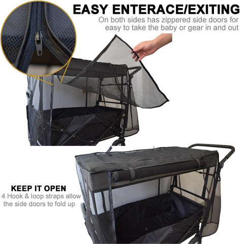 YEEDOIDO wagon net provides sun shade and glare reduction