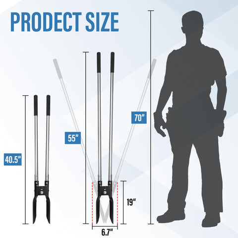 YEELOR adjustable-handle extended for comfortable digging at varying heights