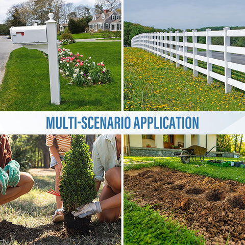 YEELOR fence post and mailbox installation scenario with accurate holes