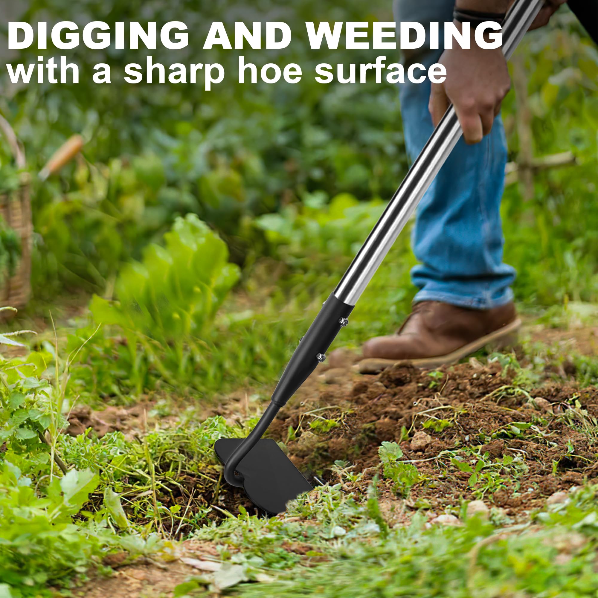 YEELOR ergonomic grip reduces strain for comfortable digging and weeding.