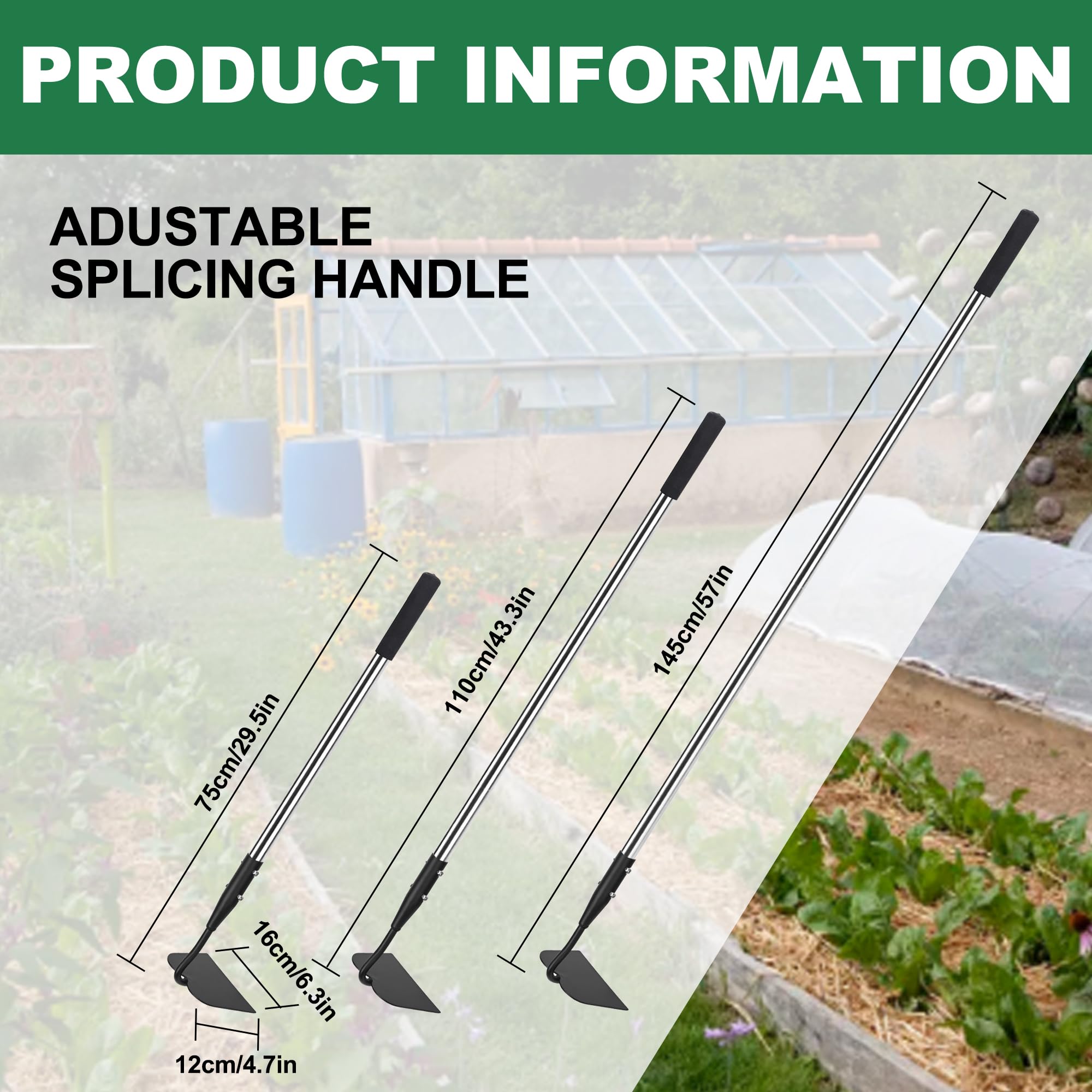 YEELOR forged steel head close-up shows a durable blade for tough soil.