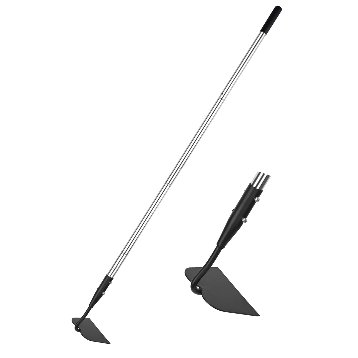 YEELOR garden hoe with a long handle offers extended reach and comfort during use.