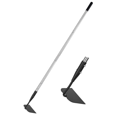 YEELOR garden hoe with a long handle offers extended reach and comfort during use.